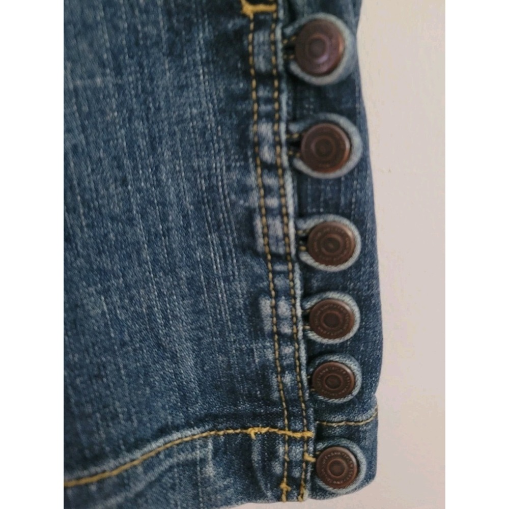 Ann Taylor LOFT Womens Size 12 Cargo Crop Jeans Cropped Denim Y2K Utility Autumn - Picture 5 of 16